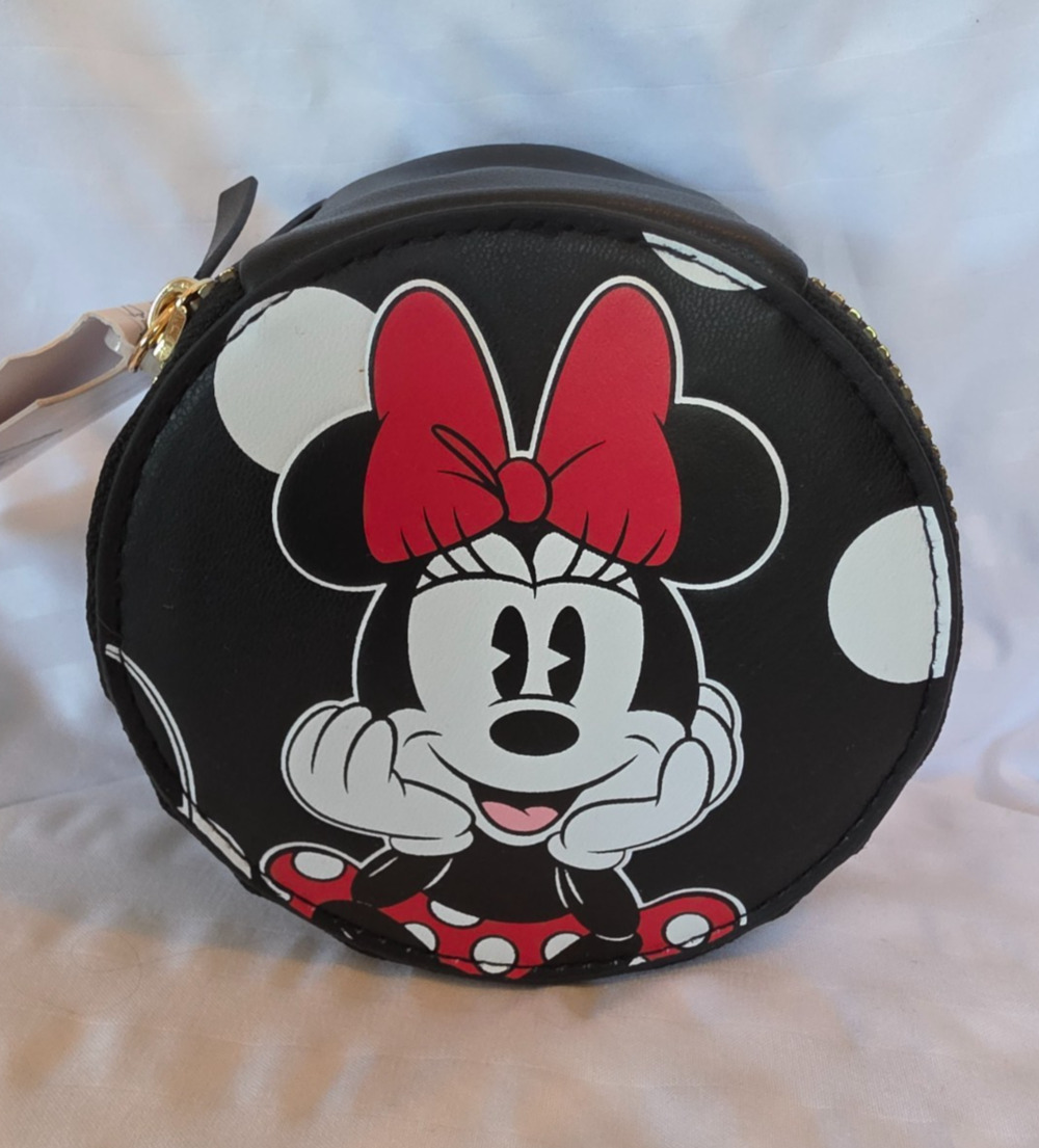 NWT Primark Disney's Minnie Mouse Round Travel Jewellery Box
